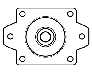 2 and 4 Bolt B shaft end cover for gear pump