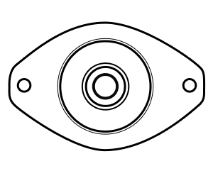 2 Bolt B shaft end cover for gear pump