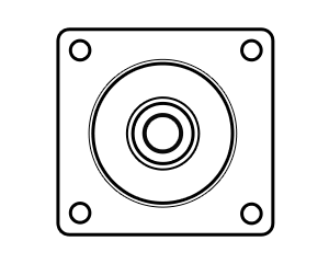 4 Bolt C shaft end cover for gear pump