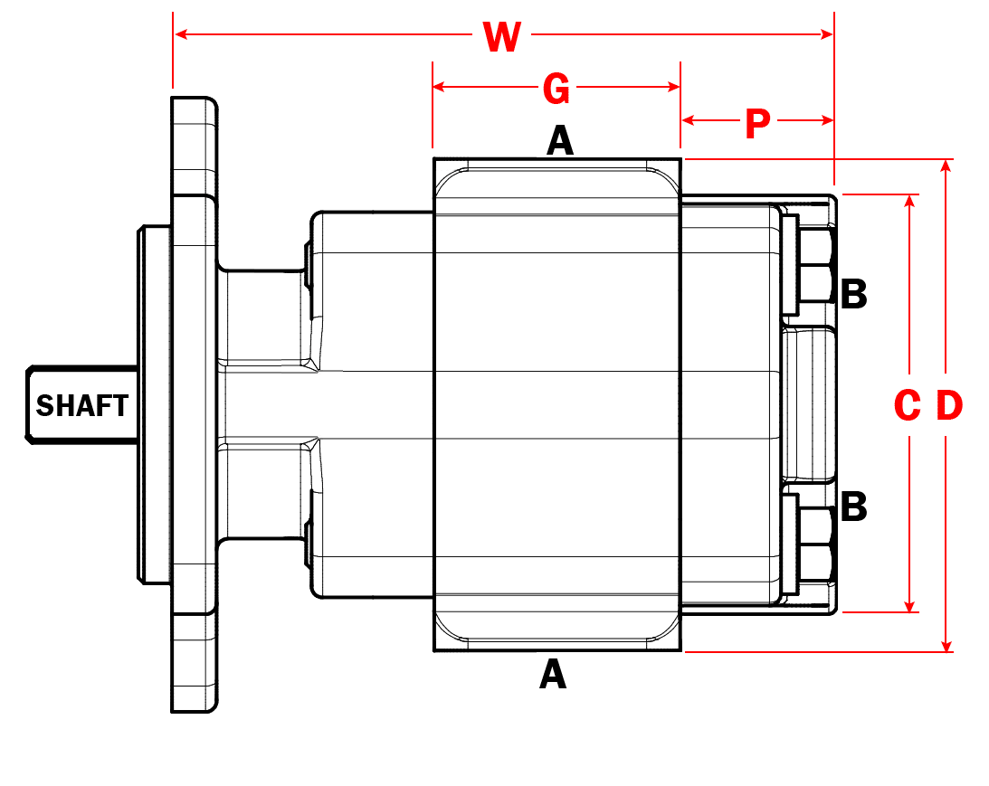 PK/PL series pump dimention reference